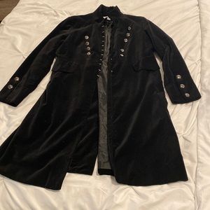 Vintage Newport News velvet military jacket missing 2 buttons